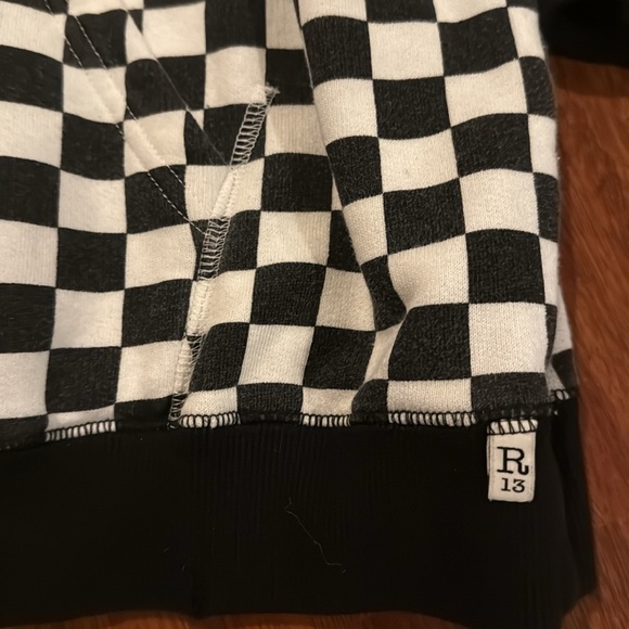 R13 checkered oversized hoodie - Picture 3 of 10